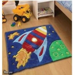 Kids Rug - Rocket Design