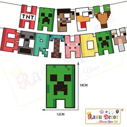 38pcs Minecraft Birthday Party Decorations